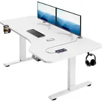 Casaria Zit sta bureau Wit 160x75x73-118cm