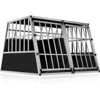 Cadoca Honden Transportbox XXL – Aluminium – 97x90x70cm - Afsluitbaar - Zwart