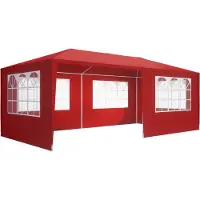 Casaria Partytent Rimini Rood 3x6m UV-bescherming 50+