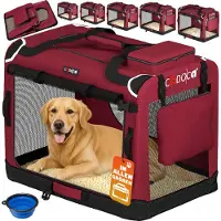 Cadoca Hondentransportbox Donker Rood XXXL 101x69x70cm
