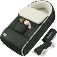 Monzana Voetenzak voor kinderwagen Grijsgroen gevoerd incl tas
