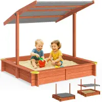 Spiel Werk Zandbak Max 140x140cm incl Zonbescherming UV 50+