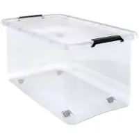 Deuba Opbergbox Deksel Transparant 60x40x35cm 60L