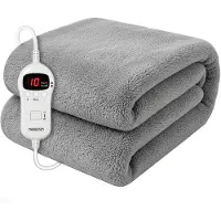 Monzana Elektrische Verwarmingsdeken Grijs 180x130cm met Timer
