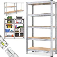 Monzana Stellingkast 2 stuks 180x90x40cm tot 875kg Zilver
