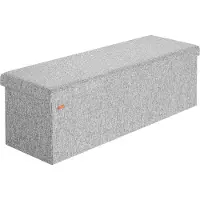 Casaria Opbergbank - 115x40x40cm Opvouwbaar 131L Stof – Grijs
