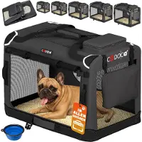 Cadoca Hondentransportbox Antraciet M 60x42x44cm