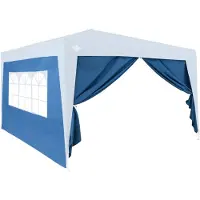 Deuba Zijwanden vouwbaar paviljoen set van 2 blauw 3x2m