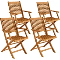 Casaria Tuinstoel Sydney Set van 4 Acacia FSC-gecertificeerd