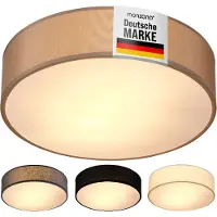 Monzana Plafondlamp - 40W Rond 38cm Fitting E27 - Taupe