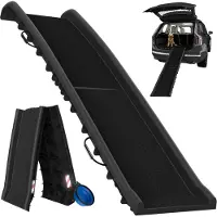 Cadoca Hondenhelling auto Zwart 156x40x16cm opvouwbaar