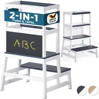 Spiel Werk Leertoren Barn Wit/Antraciet grenenhout 93x51x50cm