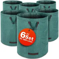 Gardebruk Tuinafvalzak Set van 6 x 280 Liter Groen