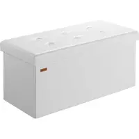 Casaria Opbergkist Wit MDF Kunstleer 80x40x40cm 100L