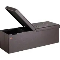 Casaria Bank Bruin 115x38x38cm met Scharnierend Deksel
