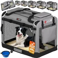 Cadoca Hondentransportbox Grijs XL 82x58x58cm