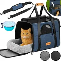 Cadoca Kattentransportbox blauw 44x34x31cm tot 20kg