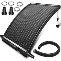 Monzana Zwembadverwarming Zonnepaneel Antraciet 112x55x14cm