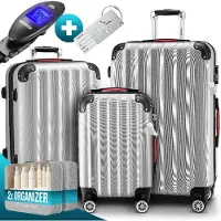 Monzana Reiskoffers Baseline 3-delige Zilver ABS accessoires