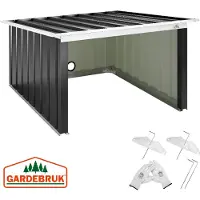 Gardebruk Robotmaaier Garage Antraciet Metaal 89x90x54cm