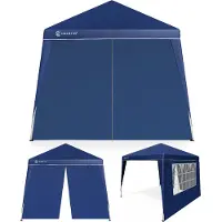 Casaria Paviljoen Capri Blauw 3x3m incl 2 zijwanden UV-bescherming 50+
