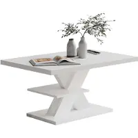 Casaria Salontafel Detroit Wit 90x60x45cm