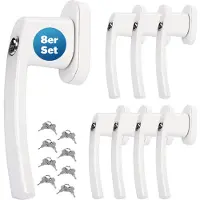 Monzana Raamsluiting met Slot 8 stuks Wit