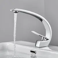 Auralum Max Wastafelkraan - Hoge Uitloop - Badkamer & Keuken Kraan - inclusief aansluitingen - Wastafel Kraan - RVS - Wastafelmengkraan - Waterbesparend - Chroom