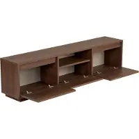 Skye Decor , TV-standaard van hoge kwaliteit, walnootkleur, 160 x 42 x 30 cm | 100% melaminecoating op spaanplaat, dikte: 18 mm | Ideaal voor modern wonen, elegant en functioneel.