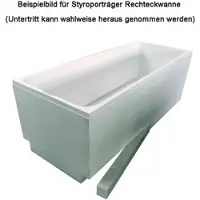 Polysan Jazz Bad met zitje 120x75cm, Wit