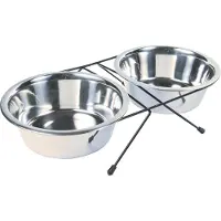 Trixie On Feet Set Stainless Steel Bowl Zilver M