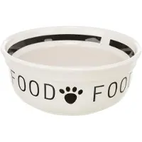 Trixie - Voerbak - Hond - Food - Keramiek - Wit/Zwart - 2,6 ltr - 25 cm