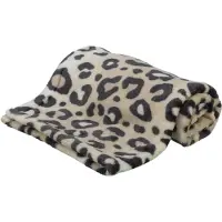 Trixie hondendeken leo soft pluche creme/panterprint - 70x50 cm