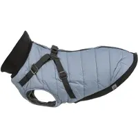 Trixie Hondenjas Pontis - Fleece Voering, Geïntegreerd Tuig, 24 cm - Blauwgrijs