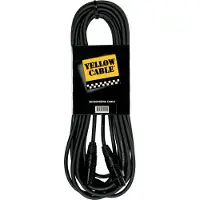 Yellow cable ECO M20X - XLR Male naar XLR Female microfoonkabel 20m Zwart