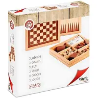 Cayro Schaken-dammen-backgammon Marqueterie Bordspel