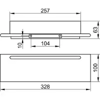 Keuco Edition 400 - Planchet met glaswisser, lengte 33 cm, zilver/wit 11559170000