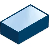 Velleman Coffret - - en plastique 215x130x77 alu pl. - bleu