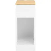 SoBuy Nachtkast FBT111-II-WN - Met Lade en Open Vak - 25 x 40 x 60 cm - Wit