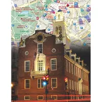 New York Puzzle Company puzzel Boston City Map Mini - 100 stukjes kaart.