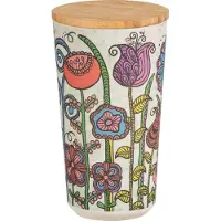 Wenko Bloemen Opbergpotje, Opbergblikken, Beige