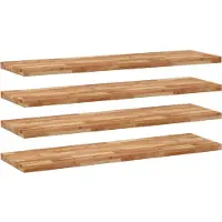vidaXL Wandschappen 4 st zwevend olieafwerking 160x40x4 cm acaciahout