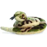 Aurora Slang Slick | Mini Flopsies | | Knuffels | Rammelaar | Groen Leger Groen Vlekken Bruin Lichtbruin | Slang | Adder | Reptiel | 20 cm