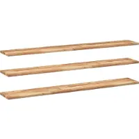 vidaXL Wandschappen 3 st zwevend olieafwerking 120x20x2 cm acaciahout