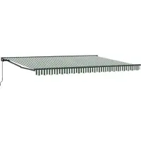 vidaXL Zonnescherm Frame Groen en Wit 450 × 300 cm