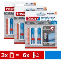 TESA 77778 Klepagel-scherm verstelbaar Wit Inhoud: 6 stuk(s)