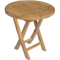Happy Garden Ronde teak bijzettafel 50cm LOMBOK