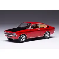 Ixo Models Opel Kadett C Coupe SR 1976 Rood Zwart - Model 1/43 -