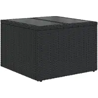 vidaXL Tuinbank Set 9 st Zwart poly rattan