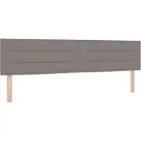 vidaXL LED Hoofdbord met LED-stripverlichting Taupe 200 cm Stof